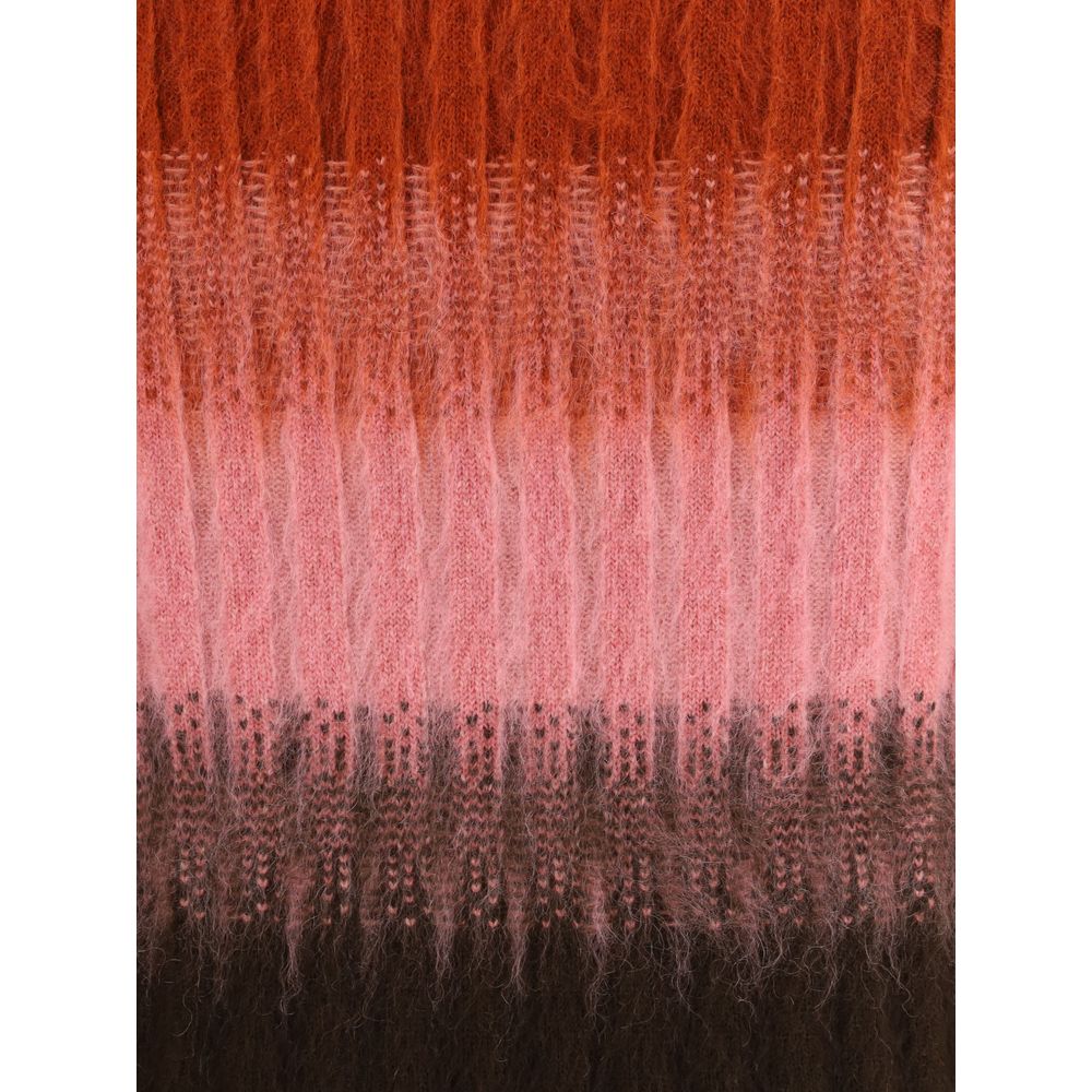 Fendi Multicolor Mohair Midi Skirt