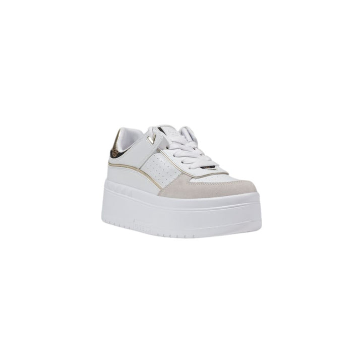 Guess White Polyethylene Platform Pumps