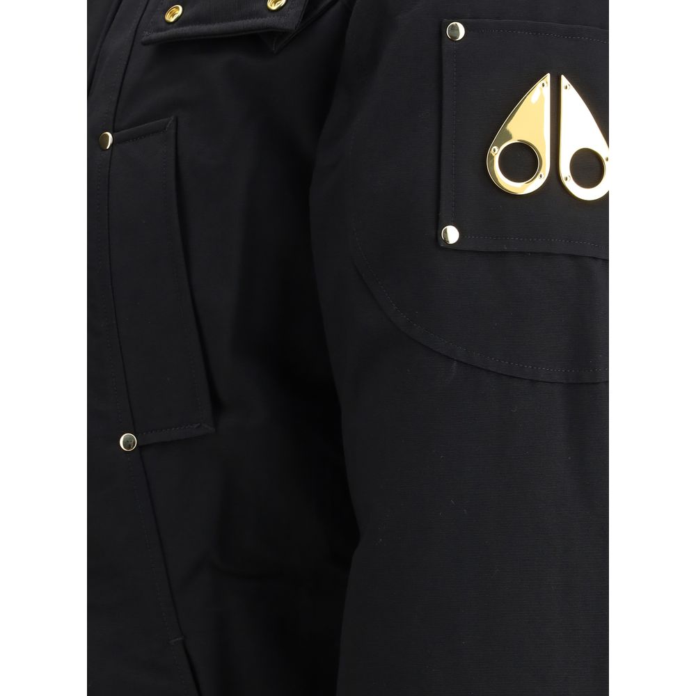 Moose Knuckles Black Cotton Parka