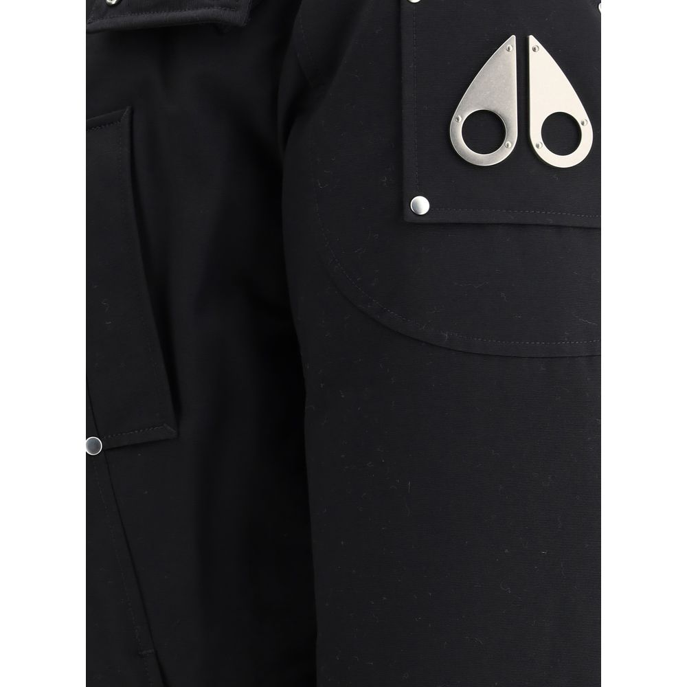 Moose Knuckles Black Cotton Parka
