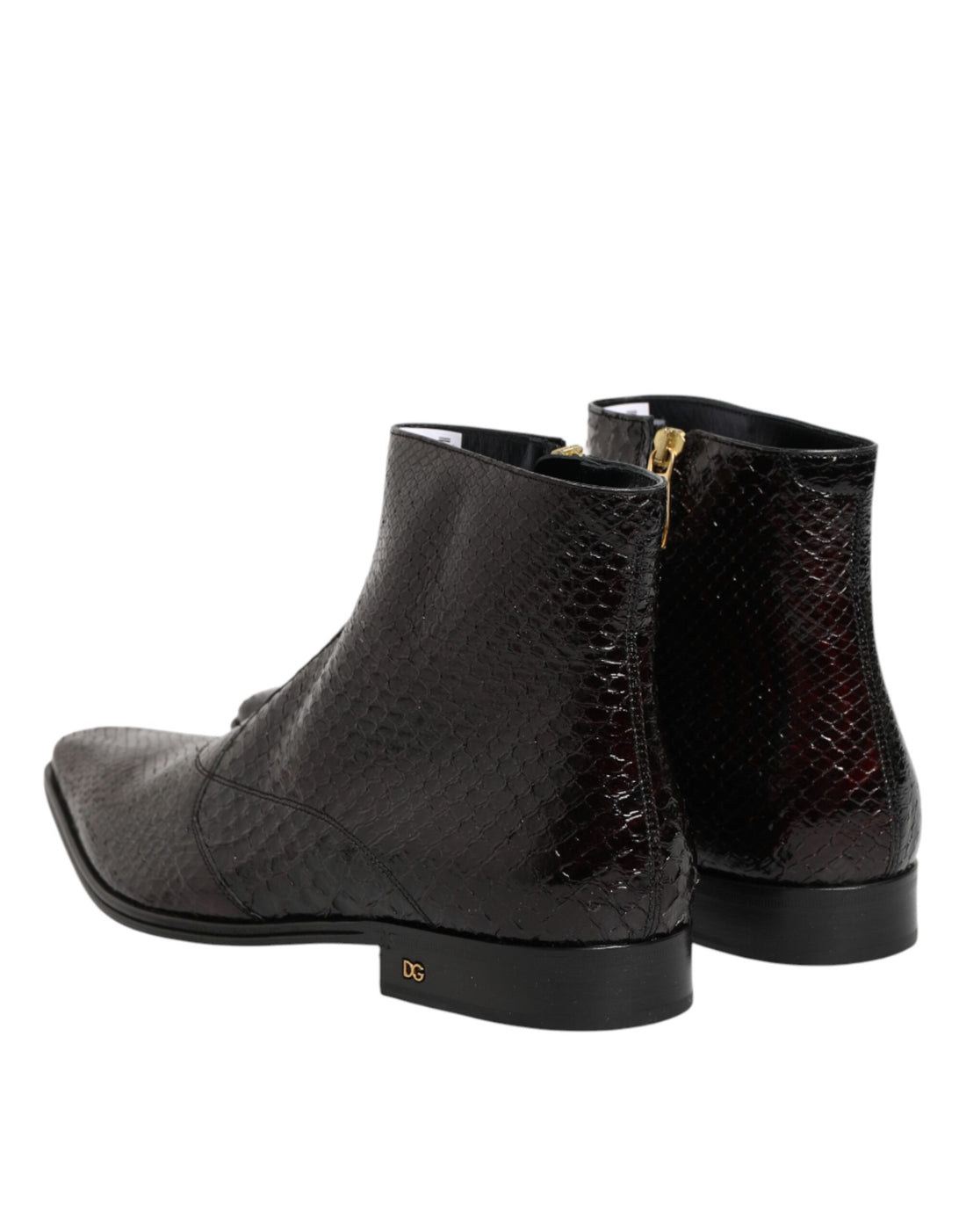 Dolce & Gabbana Bordeaux Chelsea Men Short Ankle Boots Shoes