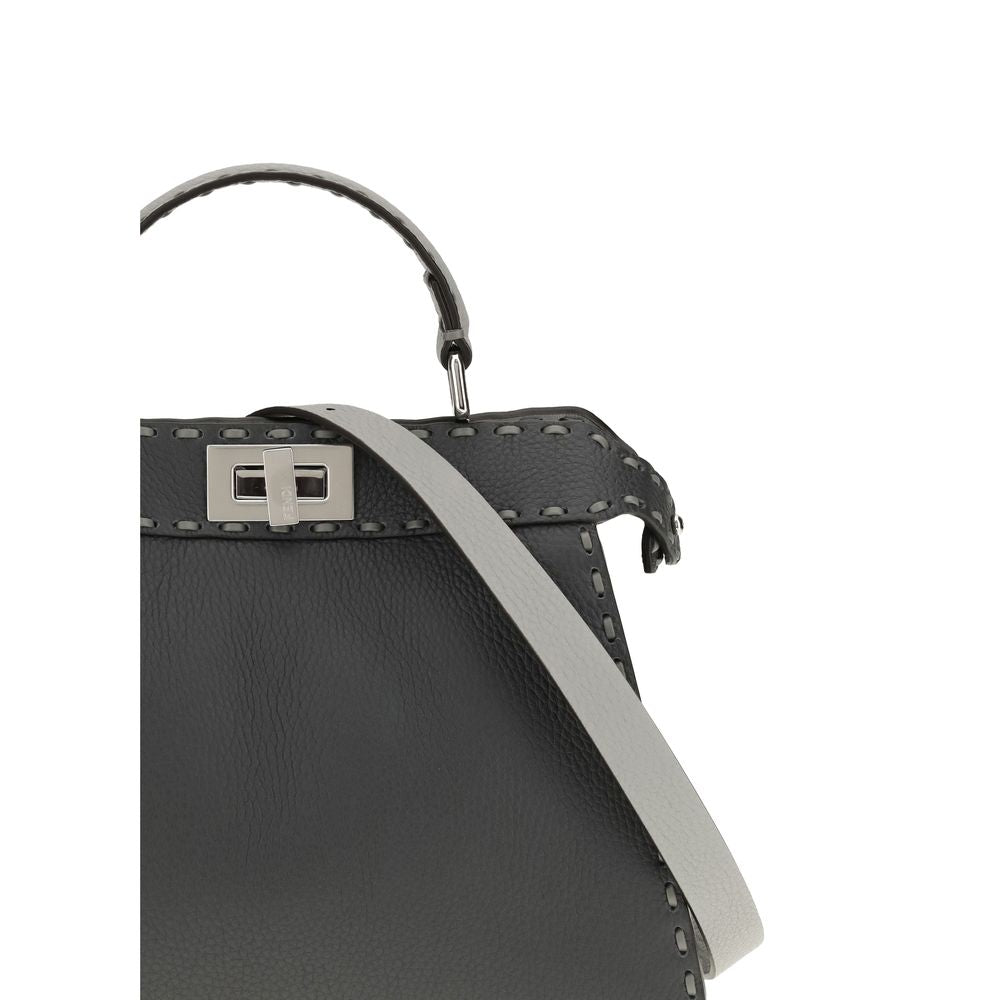 Fendi Gray Leather Handbag