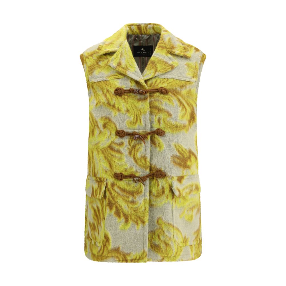 Etro Bicolor Wool Sleveless Jacket
