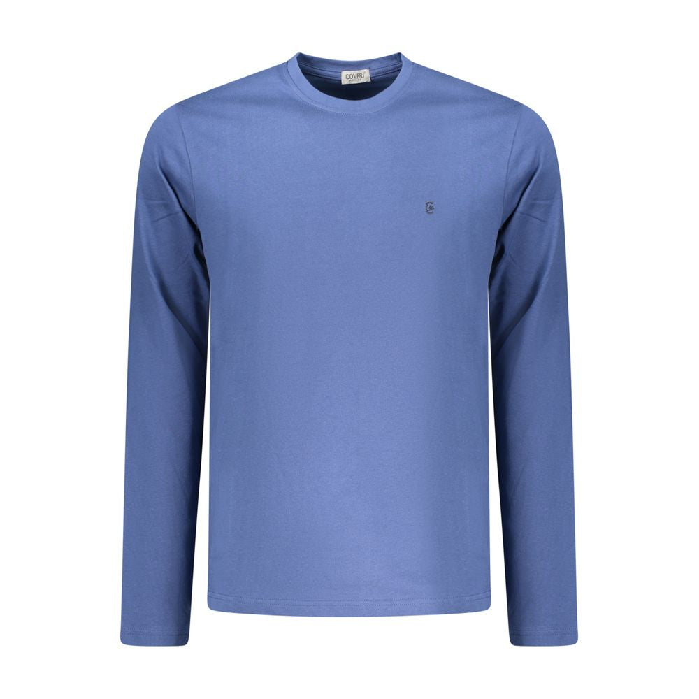Coveri Moving Blue Cotton Men's T-Shirt