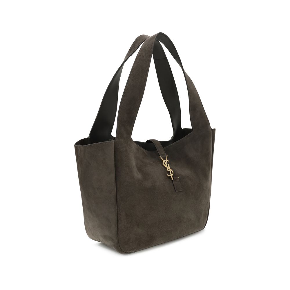 Saint Laurent Brown Calf Leather Bos Taurus Shoulder Bag