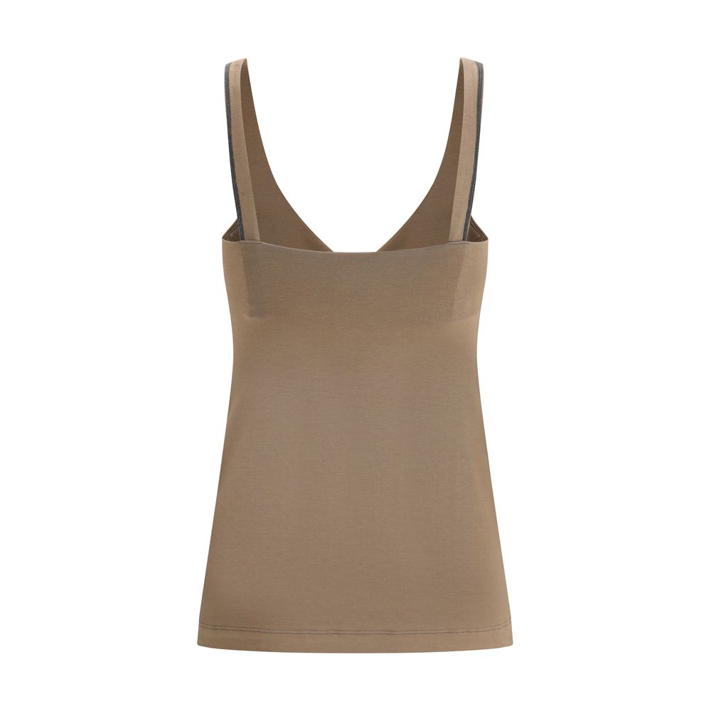 Brunello Cucinelli Brown Cotton Top