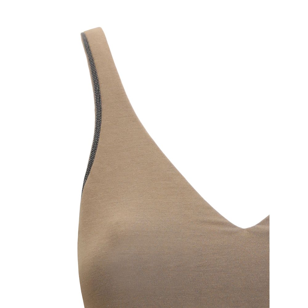 Brunello Cucinelli Brown Cotton Top
