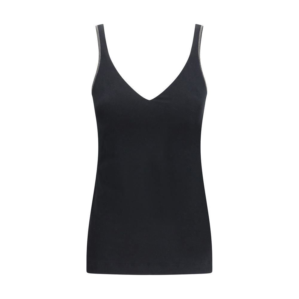 Brunello Cucinelli Black Cotton Top
