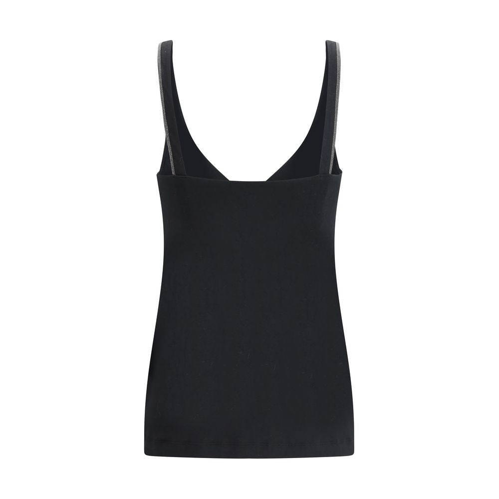 Brunello Cucinelli Black Cotton Top