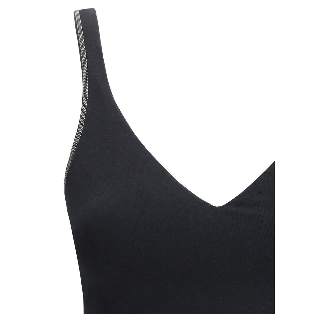 Brunello Cucinelli Black Cotton Top