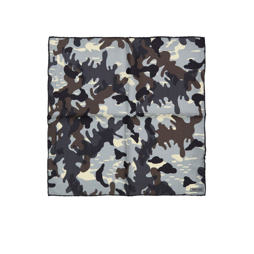 Tom Ford Gray Silk Pocket Square