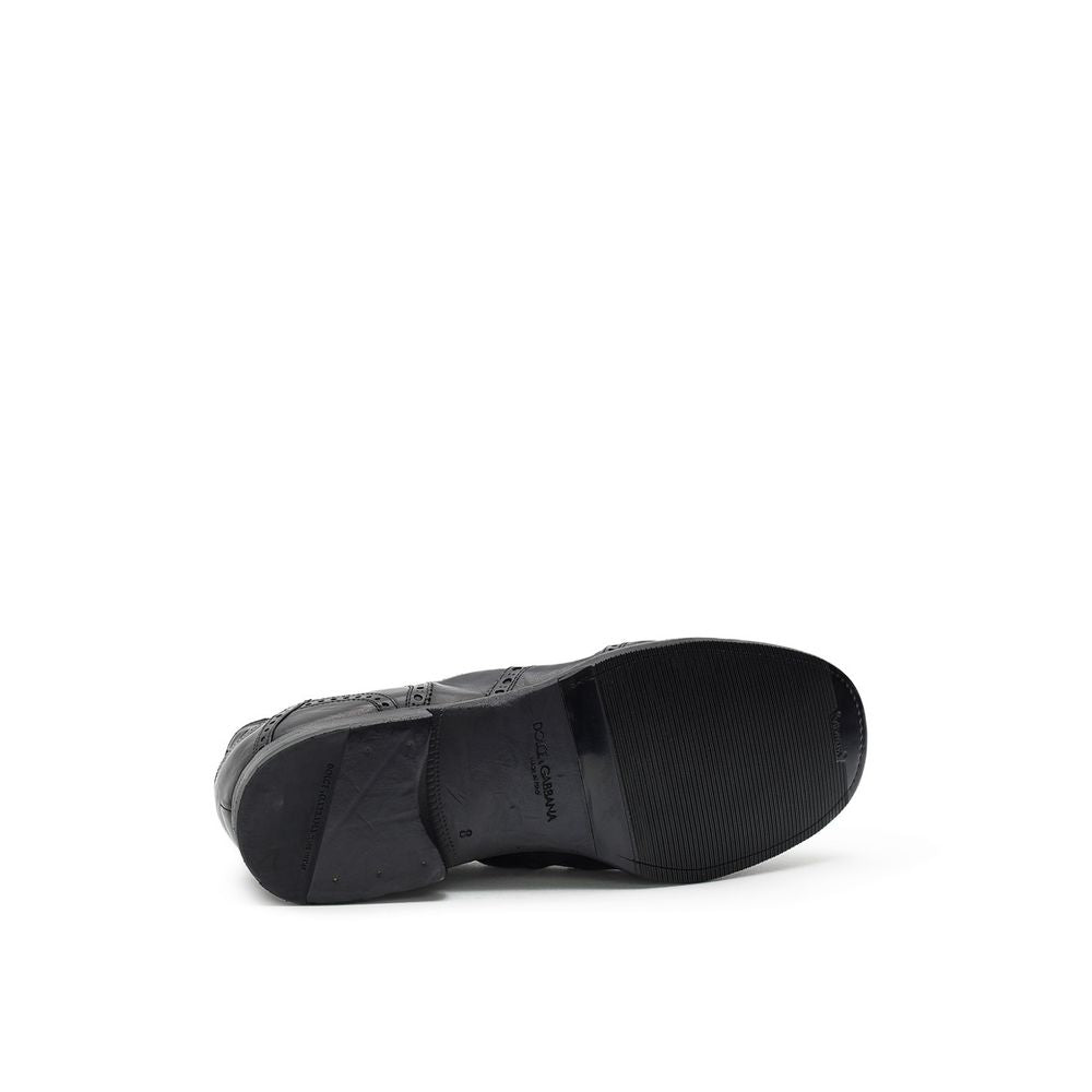 Dolce & Gabbana Black Leather Chelsea Boots