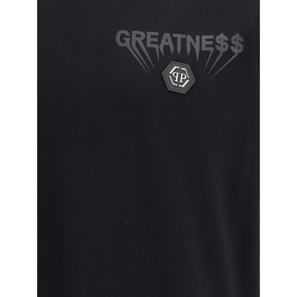 Philipp Plein Black Cotton T-Shirt