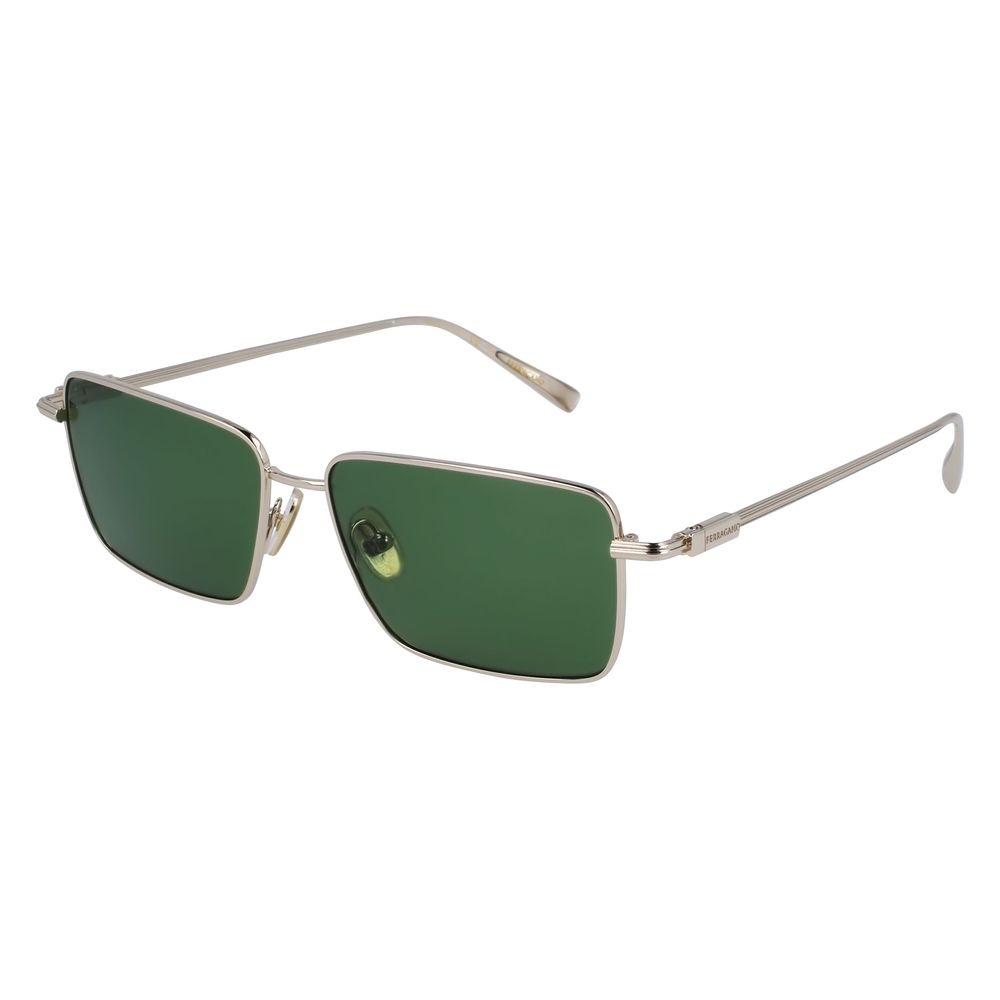 Ferragamo Gold Metal Sunglasses