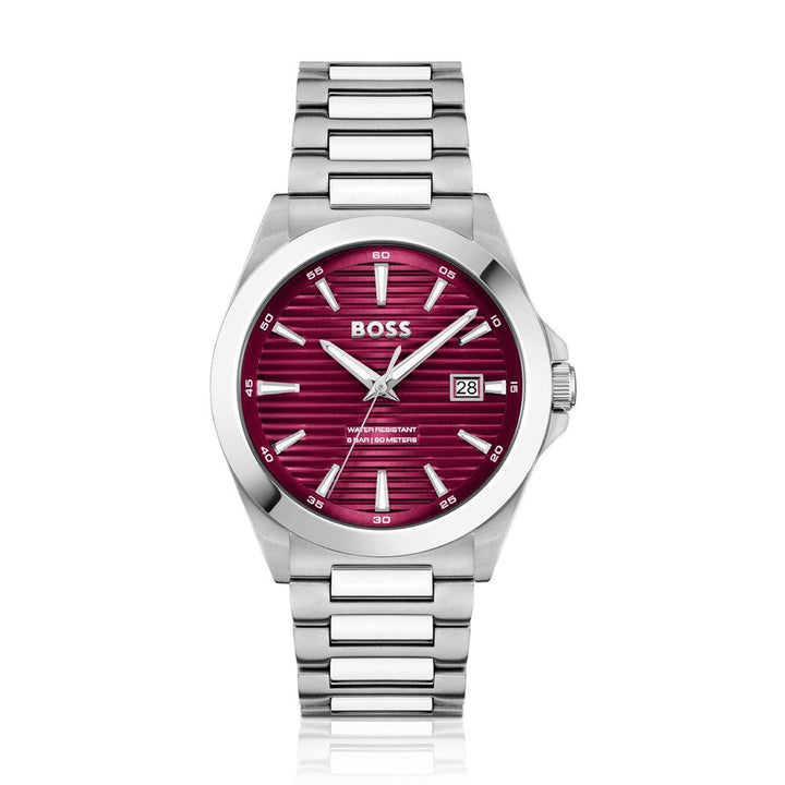 Hugo Boss Gray Stainless Steel Dress Watch