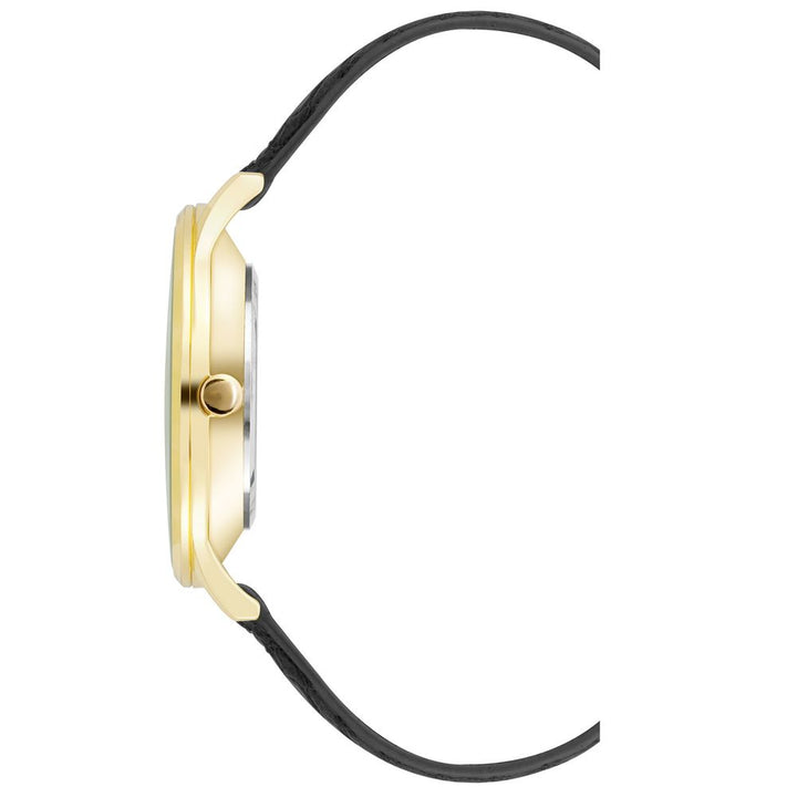 Nine West Black Leather Dress Watch