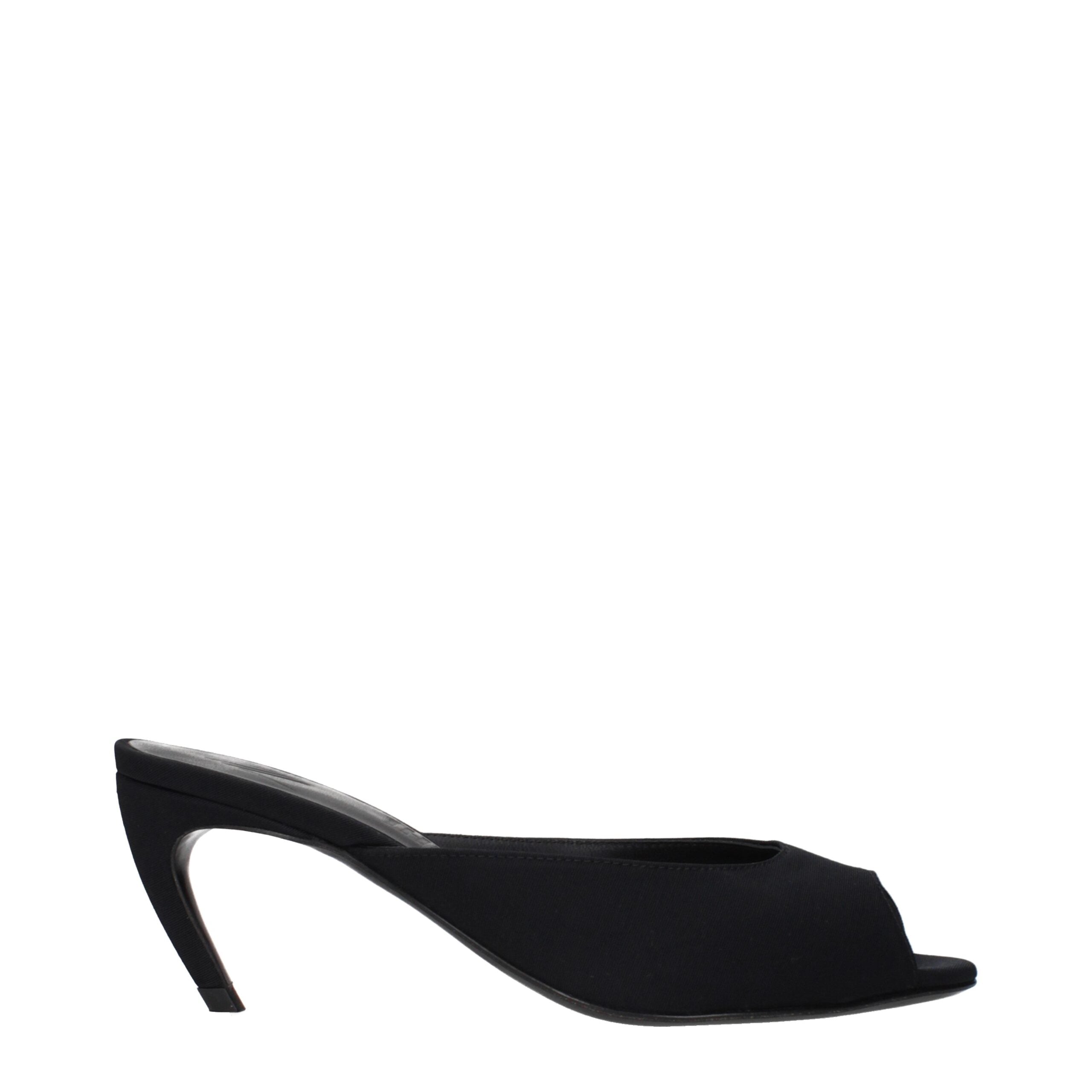 The Attico Black Fabric Sandals