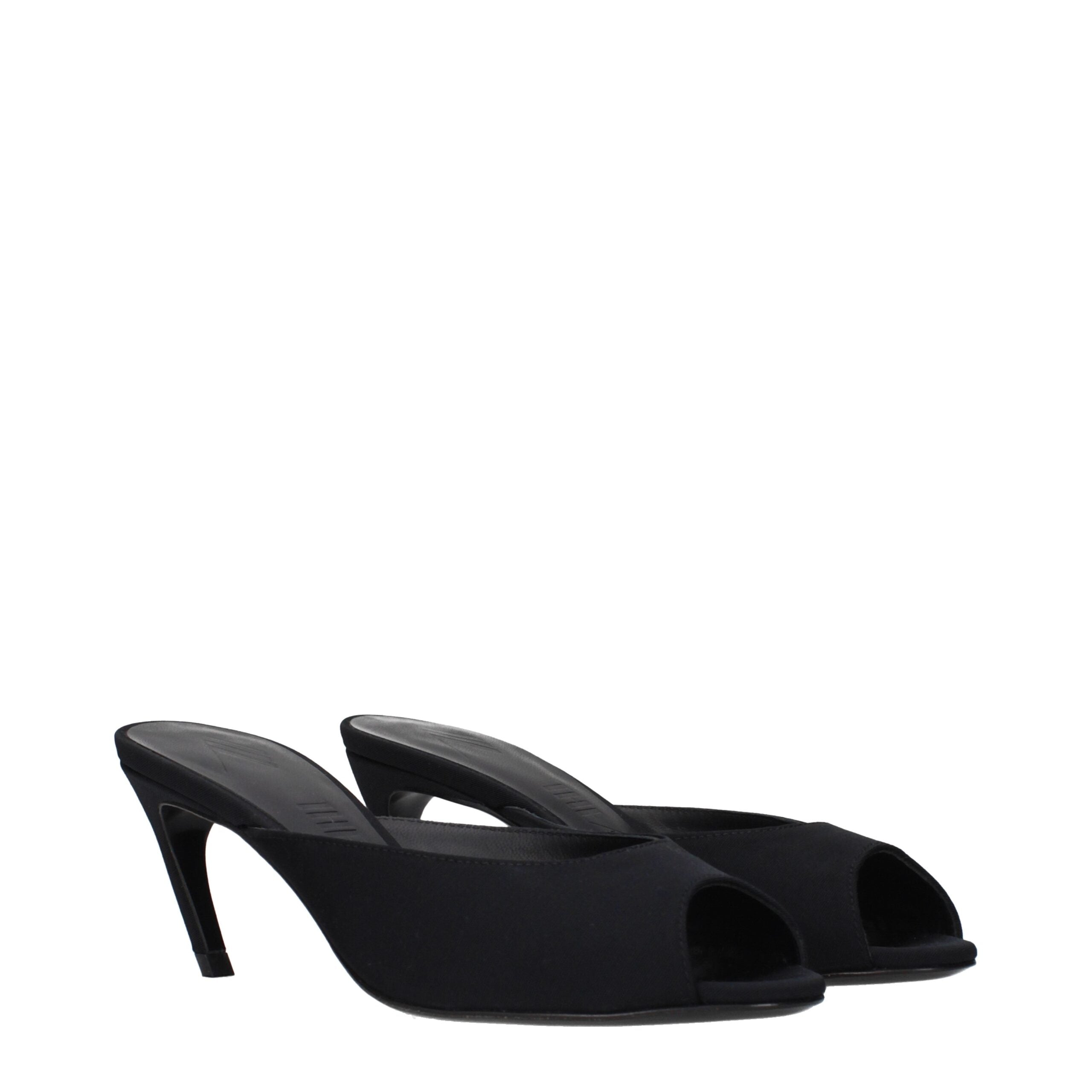 The Attico Black Fabric Sandals
