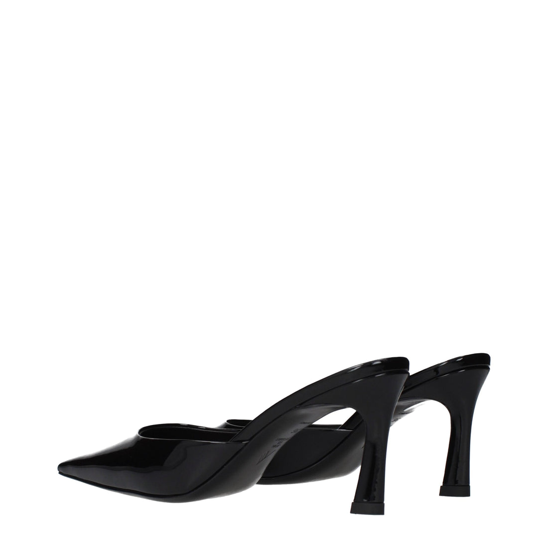 The Attico Black Leather Sandals