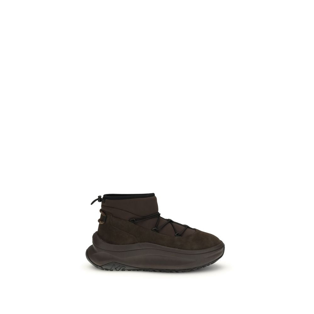Moon Boot Brown Polyester Lace-Up Boots