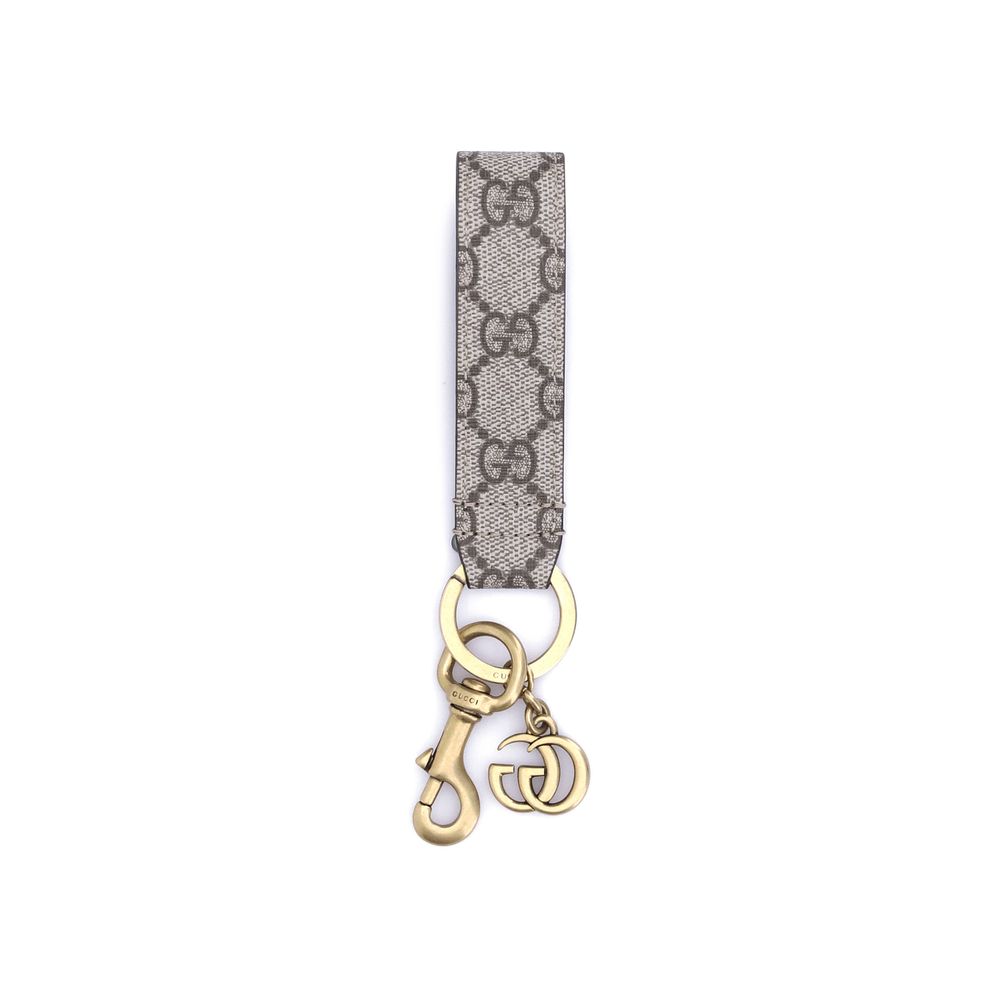 Gucci Beige Brass Keychain