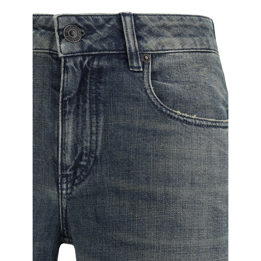 Balenciaga Blue Cotton Flared Jeans