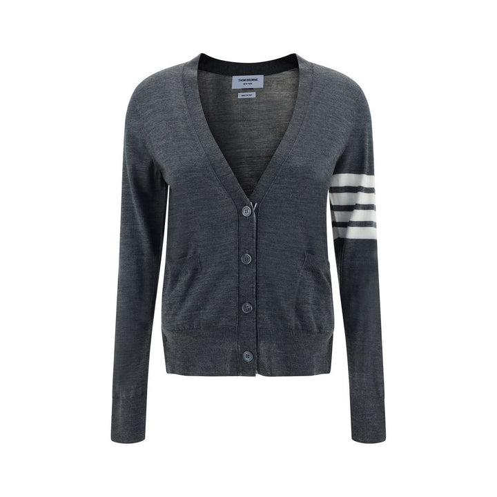 Thom Browne Gray Merino Wool Polo Shirt