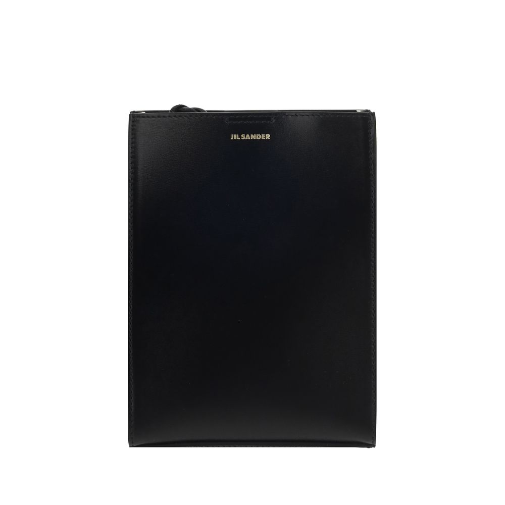 Jil Sander Black Calf Leather Bos Taurus Shoulder Bag