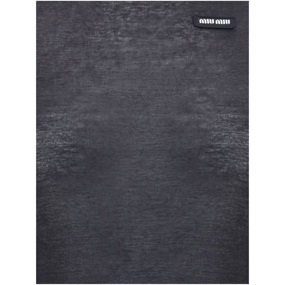 Miu Miu Black Cotton Casual Dress