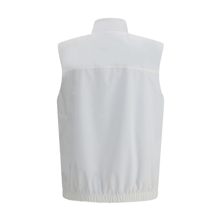 Brunello Cucinelli White Polyamide Sleveless Jacket