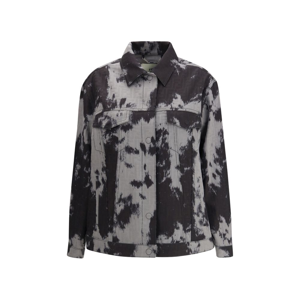 Fendi Black Cotton Denim Jacket