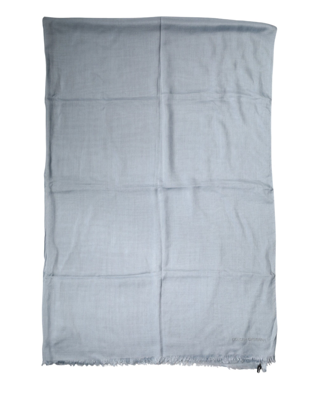 Dolce & Gabbana Light Blue Cashmere Knitted Shawl