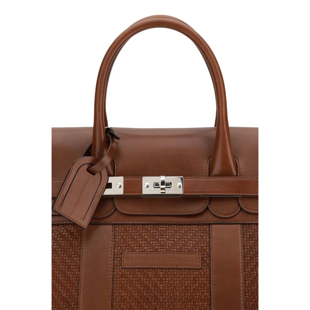 Brunello Cucinelli Brown Calf Leather Bos Taurus Backpack