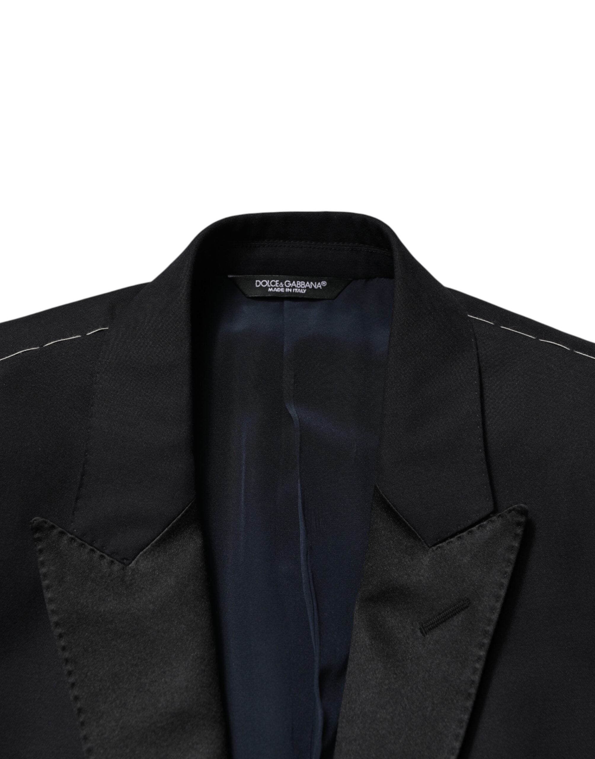Dolce & Gabbana Black Wool Single Breasted 3 Piece Men Suit