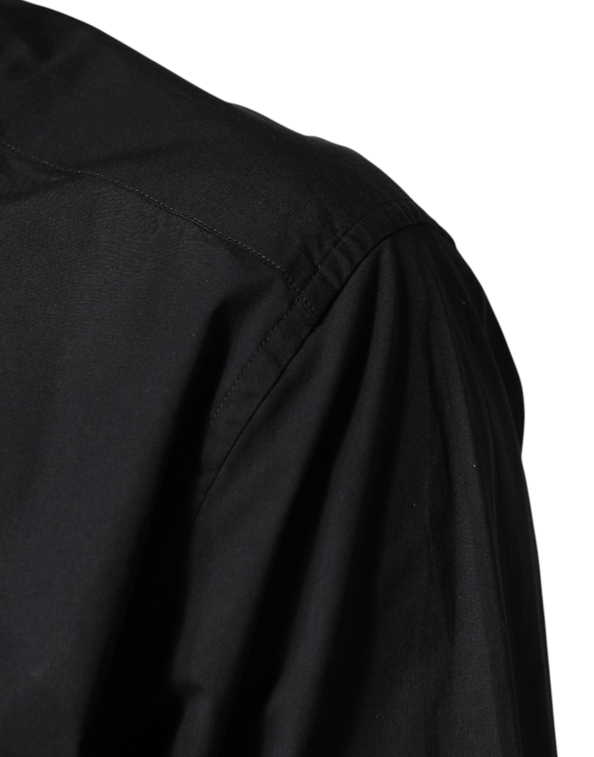 Dolce & Gabbana Black GOLD Cotton Men Dress Formal Shirt
