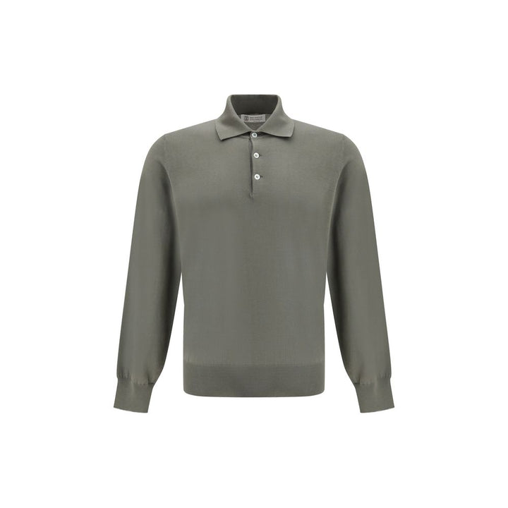 Brunello Cucinelli Bicolor Cotton Shortsleeve Shirt