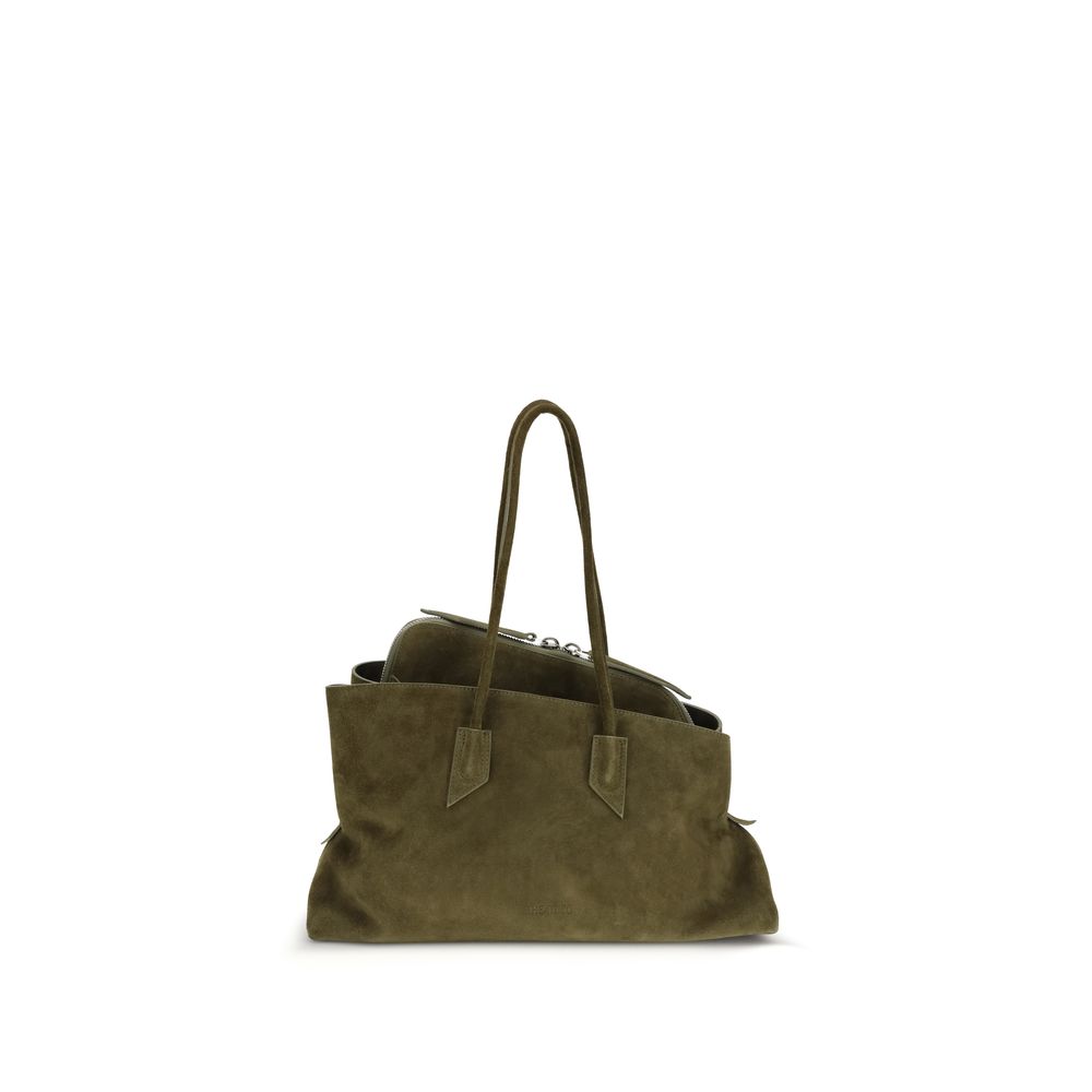 The Attico Bicolor Calf Leather Bos Taurus Shoulder Bag