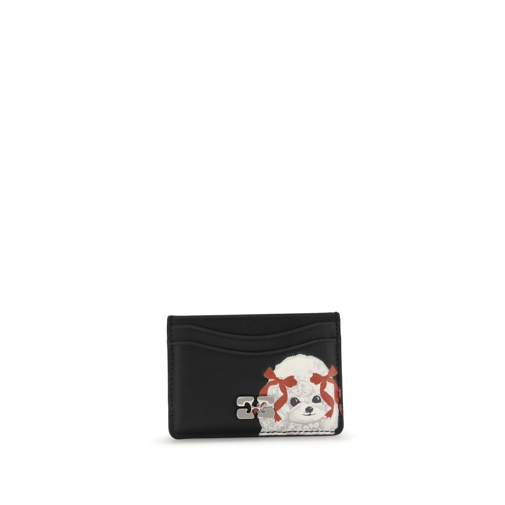 Ganni Black Recycled Leather Wallet