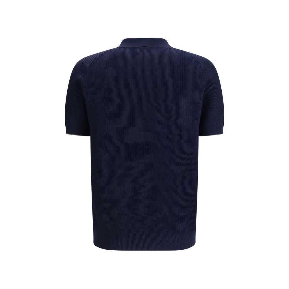 Brunello Cucinelli Blue Cotton Dress Shirt