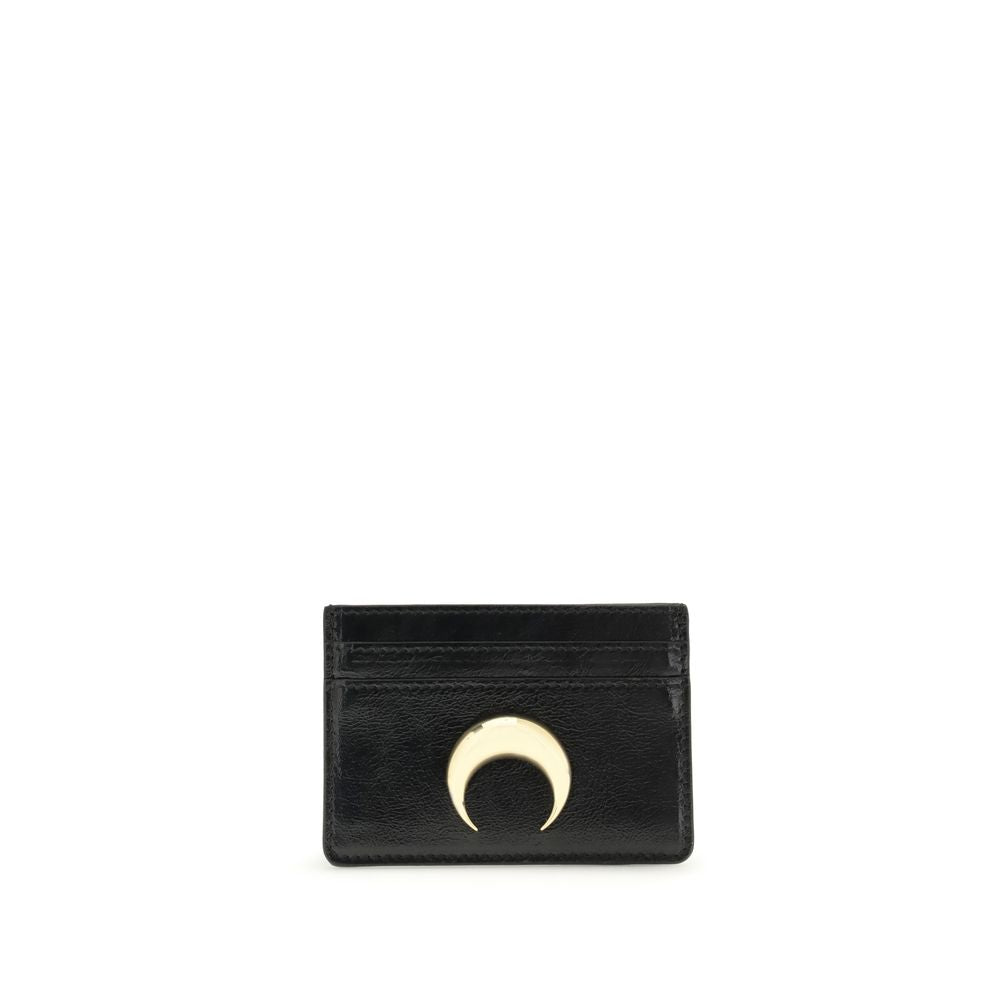 Marine Serre Black Calf Leather Bos Taurus Wallet