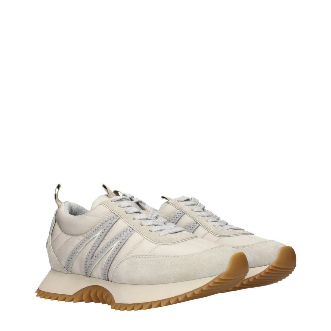 Moncler Gray Fabric Sneakers