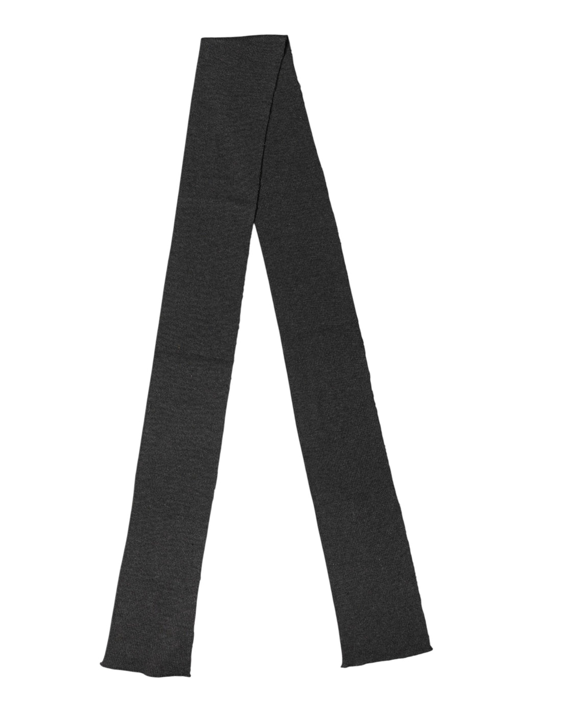 Dolce & Gabbana Black Cashmere Knit Neck Wrap Foulard Scarf