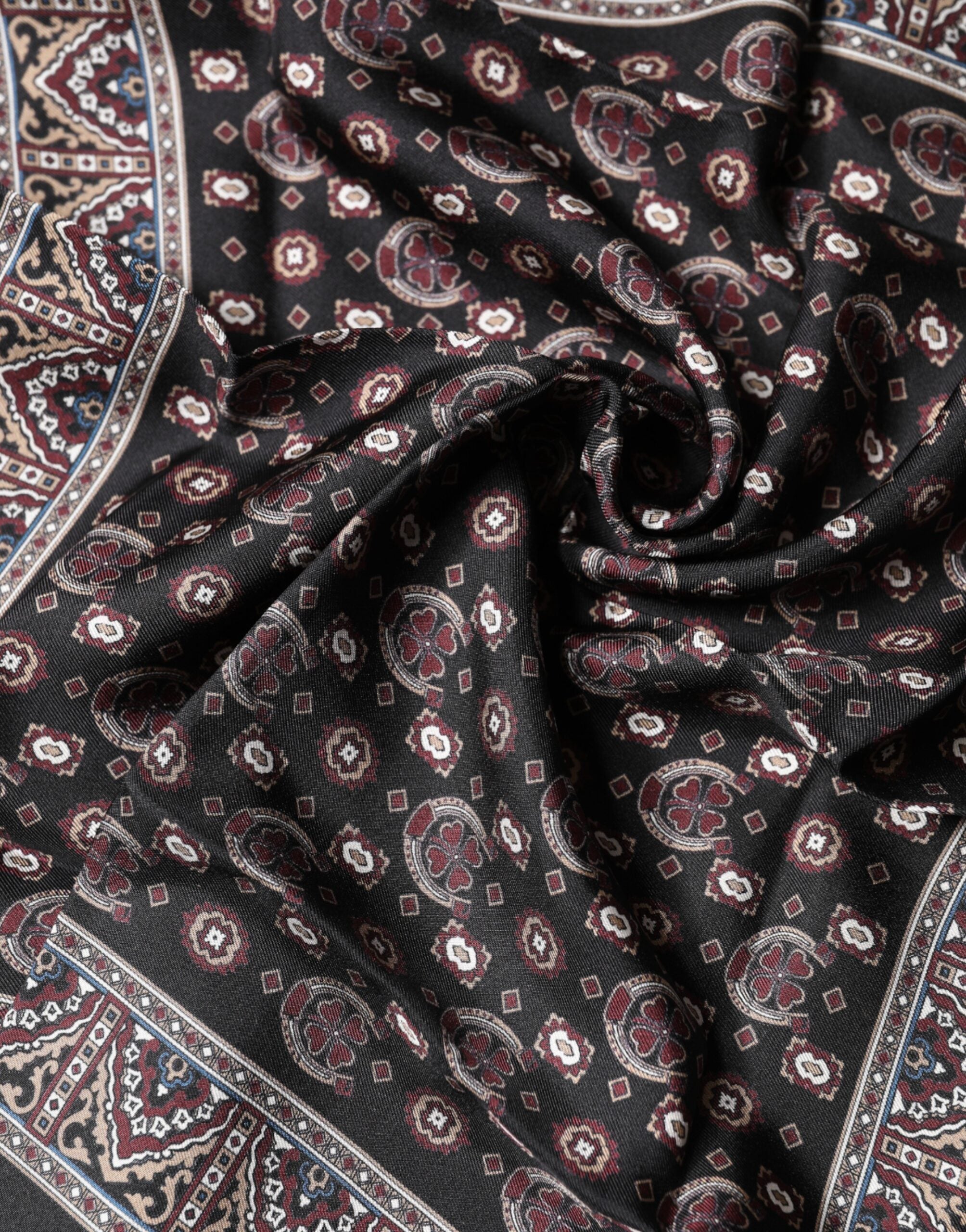 Dolce & Gabbana Multicolor Patterned Men Square Foulard Scarf