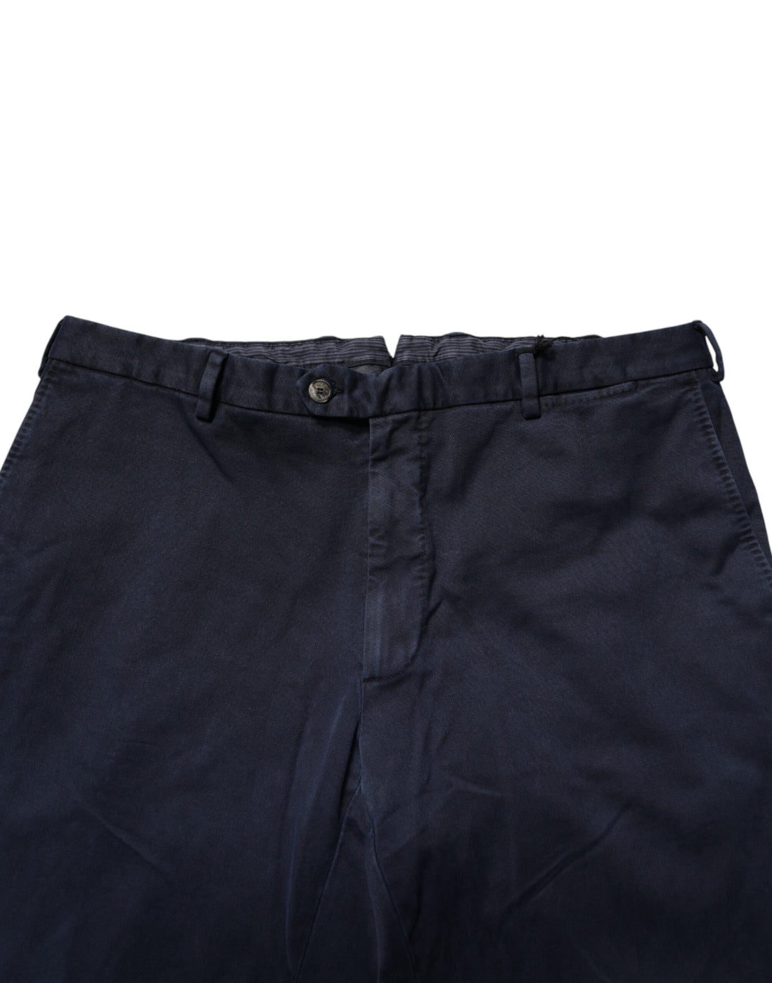 Santaniello Dark Blue Mid Waist Skinny Chino Trouser Pants