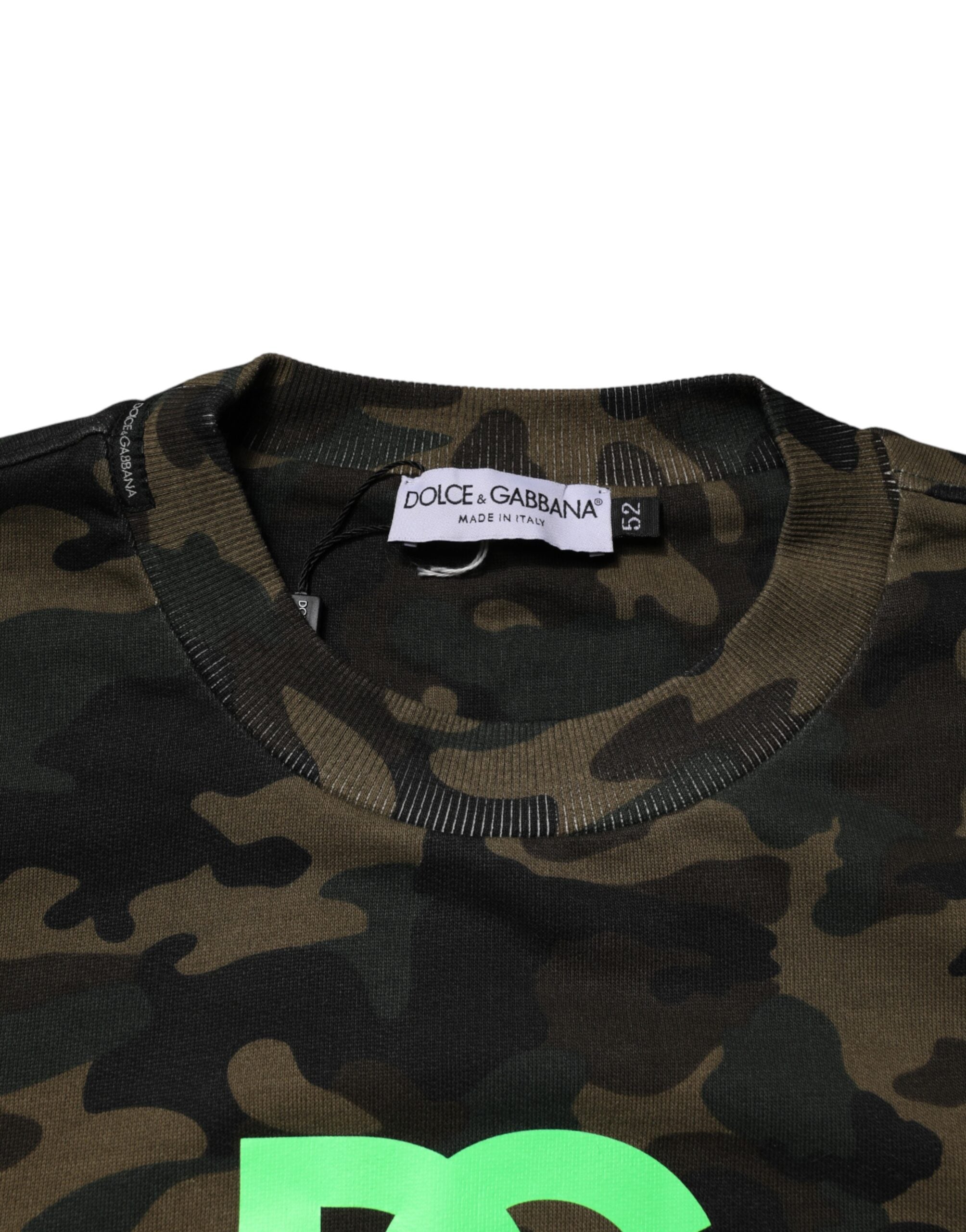 Dolce & Gabbana Multicolor Camouflage Men Sweatshirt  Sweater