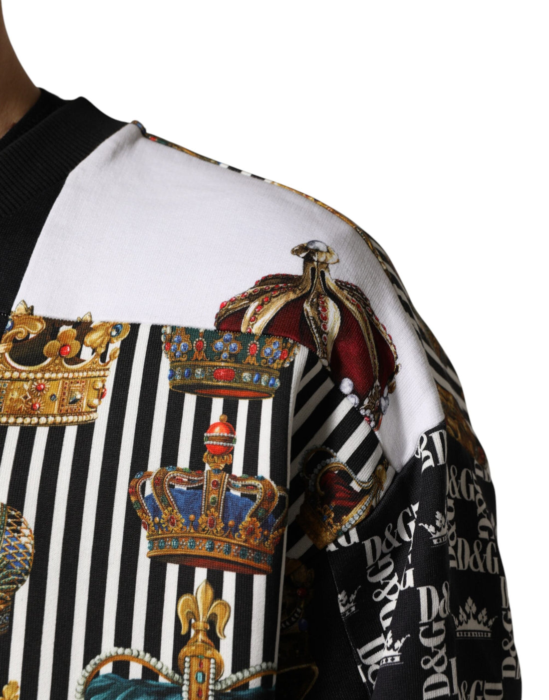 Dolce & Gabbana Multicolor Crown Print Sweatshirt Sweater