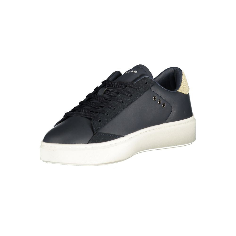 Gas Blue Polyester Men Sneaker