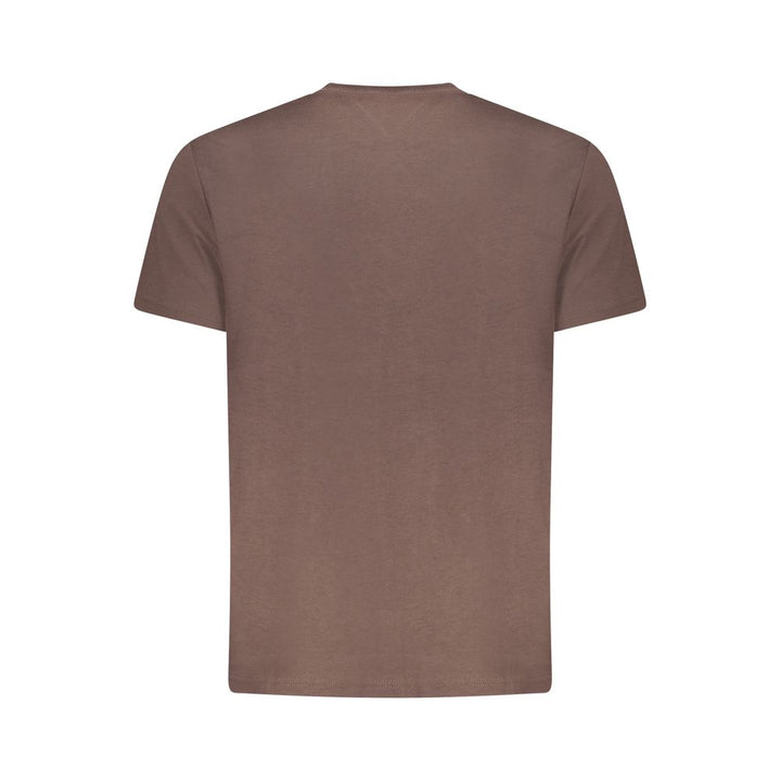 Tommy Hilfiger Brown Cotton Men's T-Shirt