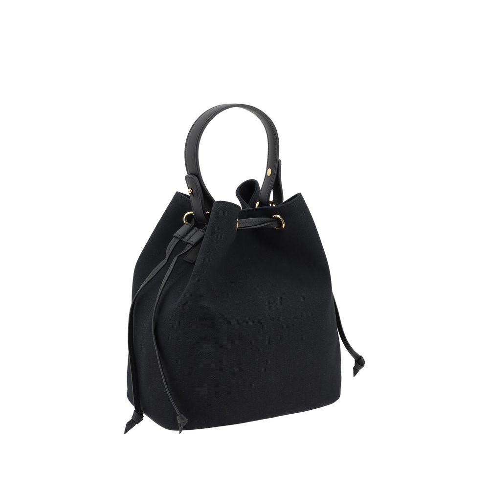 Versace Black Fabric Backet Bag