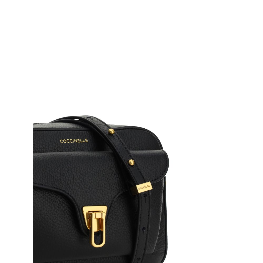 Coccinelle Black Calf Leather Bos Taurus Shoulder Bag